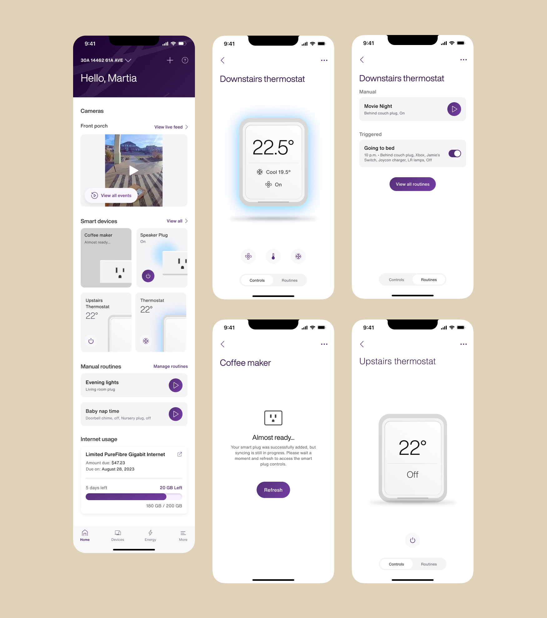 final team output design incuding device controls
